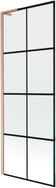 Mexen Next L Badewannenabtrennung 1-flügelig 70 x 150 cm, schwarzes Gitter, gebürstetes Kupfer - 895-070-000-03-77-65
