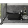 Mexen Montana freistehende Badewanne 170 x 80 cm, schwarz, Überlauf chrom - 52011708070-01