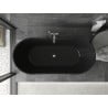 Mexen Montana freistehende Badewanne 170 x 80 cm, schwarz, Überlauf chrom - 52011708070-01