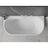 Mexen Oval freistehende Wandbadewanne 160 x 80 cm, weiß/schwarz, weißer Überlauf - 52671608075-20