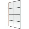 Mexen Next L Wannenschirm 1-flügelig 100 x 150 cm, schwarzes Gitter, gebürstetes Kupfer - 895-100-000-03-77-65