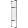 Mexen Next L Badewannenabtrennung 1-flügelig 50 x 150 cm, schwarzes Raster, gun gray gebürstet - 895-050-000-03-77-66
