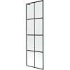 Mexen Next L Badewannen-Faltwand 1-teilig 60 x 150 cm, schwarzes Gitter, gebürstetes Gun Gray - 895-060-000-03-77-66