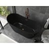 Mexen Montana freistehende Badewanne 170 x 80 cm, schwarz, Überlauf Roségold - 52011708070-60