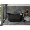 Mexen Montana freistehende Badewanne 170 x 80 cm, schwarz, Überlauf Roségold - 52011708070-60
