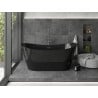 Mexen Montana freistehende Badewanne 170 x 80 cm, schwarz, Überlauf gun gray gebürstet - 52011708070-66
