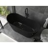 Mexen Montana freistehende Badewanne 170 x 80 cm, schwarz, schwarzer Überlauf - 52011708070-70