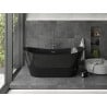 Mexen Montana freistehende Badewanne 170 x 80 cm, schwarz, Überlauf Gun Metal - 52011708070-95