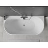Mexen Oval freistehende Wannen an der Wand 180 x 80 cm, weiß/schwarz, Überlauf Kanonenmetall - 52671808075-95