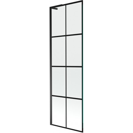 Mexen Next L Badewannenfaltwand 1-flügelig 60 x 150 cm, schwarzes Gitter, schwarz - 895-060-000-03-77-70