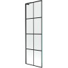 Mexen Next L Badewannenfaltwand 1-flügelig 60 x 150 cm, schwarzes Gitter, schwarz - 895-060-000-03-77-70
