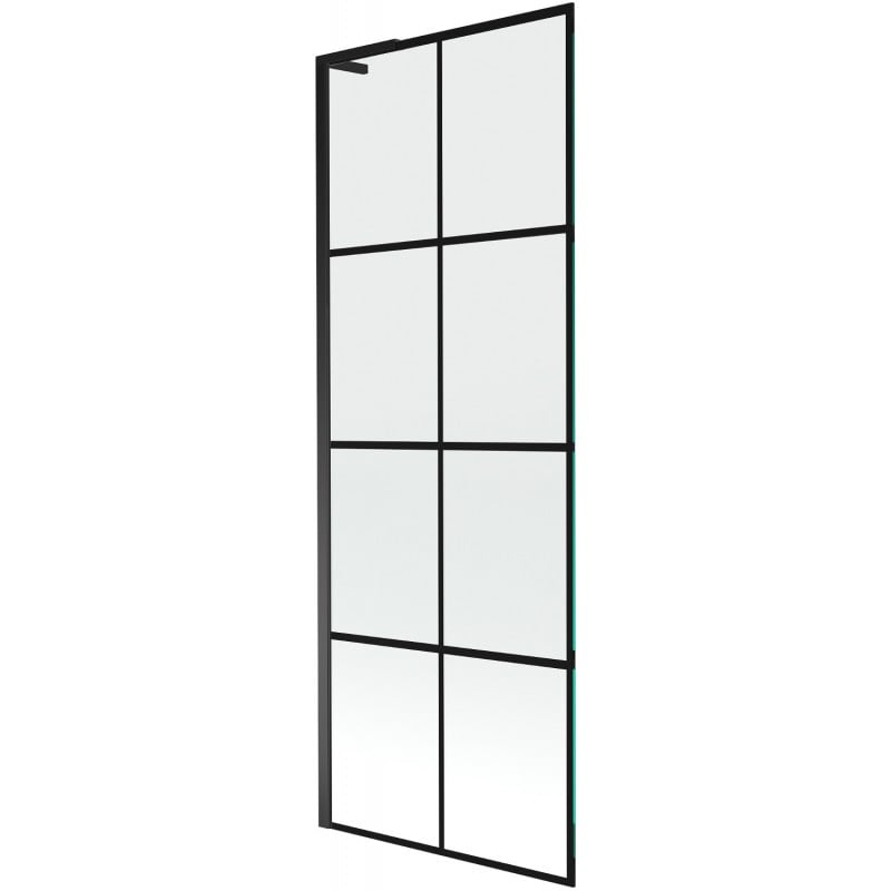 Mexen Next L Badewannenfaltwand 1-flügelig 70 x 150 cm, schwarzes Gitter, schwarz - 895-070-000-03-77-70