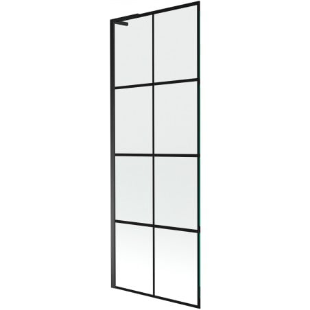 Mexen Next L Badewannenfaltwand 1-flügelig 70 x 150 cm, schwarzes Gitter, schwarz - 895-070-000-03-77-70