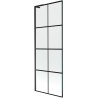 Mexen Next L Badewannenfaltwand 1-flügelig 70 x 150 cm, schwarzes Gitter, schwarz - 895-070-000-03-77-70