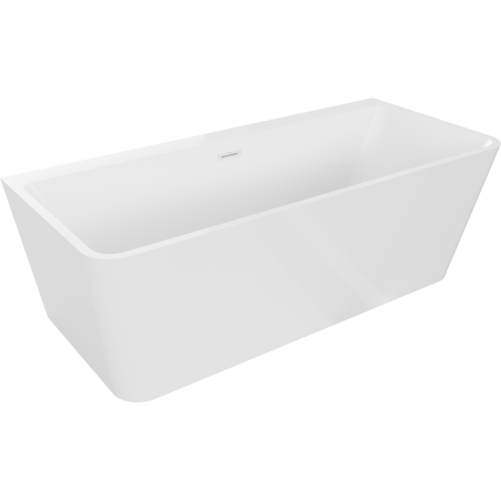Mexen Volta freistehende an der Wand montierte Badewanne 170 x 75 cm, weiß, weißer Überlauf - 51131707500-20