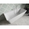 Mexen Volta freistehende Wandbadewanne 150 x 75 cm, weiß, weißer Überlauf - 51131507500-20