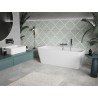 Mexen Volta freistehende Wandbadewanne 150 x 75 cm, weiß, Überlauf chrom - 51131507500-01