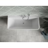 Mexen Volta freistehende Wandbadewanne 150 x 75 cm, weiß, Überlauf chrom - 51131507500-01