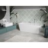 Mexen Volta freistehende an der Wand montierte Badewanne 170 x 75 cm, weiß, weißer Überlauf - 51131707500-20