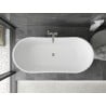 Mexen Montana freistehende Badewanne 180 x 80 cm, weiß, Überlauf chrom - 52011808000-01