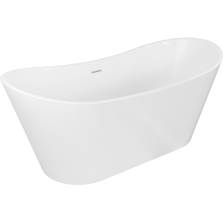 Mexen Montana freistehende Badewanne 180 x 80 cm, weiß, weißer Überlauf - 52011808000-20