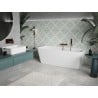 Mexen Volta freistehende Wanne wandmontiert 170 x 75 cm, weiß, Überlauf Roségold - 51131707500-60