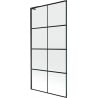 Mexen Next L Badewannenfaltwand 1-flügelig 90 x 150 cm, schwarzes Gitter, schwarz - 895-090-000-03-77-70