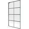 Mexen Next L Badewanne Paravent 1-flügelig 100 x 150 cm, schwarzes Gitter, schwarz - 895-100-000-03-77-70
