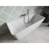 Mexen Volta freistehende Wandbadewanne 170 x 75 cm, weiß, Überlauf Gun Metal - 51131707500-95