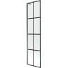 Mexen Next L Badewannenfaltwand, 1-flügelig, 50 x 150 cm, schwarzes Gitter, Gun Metal - 895-050-000-03-77-95
