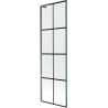 Mexen Next L Badewannenabtrennung 1-flügelig 60 x 150 cm, schwarzes Gitter, Gun Metal - 895-060-000-03-77-95