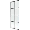 Mexen Next L Duschabtrennung 1-flügelig 70 x 150 cm, schwarzes Gitter, Gun Metal - 895-070-000-03-77-95