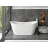 Mexen Montana freistehende Badewanne 180 x 80 cm, weiß, Überlauf gebürstetes Kupfer - 52011808000-65
