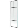 Mexen Next L Badewannenfaltwand 1-flügelig 60 x 150 cm, schwarzes Gitter, gebürstetes Nickel - 895-060-000-03-77-97