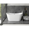 Mexen Montana freistehende Badewanne 180 x 80 cm, weiß, Überlauf Gun Metal - 52011808000-95