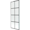 Mexen Next L Badewannenfaltwand 1-flügelig 70 x 150 cm, schwarzes Gitter, gebürsteter Nickel - 895-070-000-03-77-97