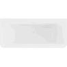 Mexen Volta freistehende wandnahe Badewanne 170 x 75 cm, weiß/schwarz, Überlauf weiß - 51131707575-20