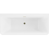 Mexen Volta freistehende Wandbadewanne 170 x 75 cm, weiß/schwarz, Überlauf gold - 51131707575-50