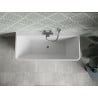 Mexen Volta freistehende an der Wand montierte Badewanne 170 x 75 cm, weiß/schwarz, Überlauf Gun Metal - 51131707575-95
