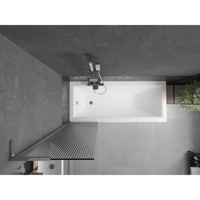 Mexen Next L 1-flügelige Badewannenabtrennung 50 x 150 cm, Streifen, Chrom - 895-050-000-03-09-01