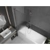 Mexen Next L Badewannenabtrennung 1-flügelig 70 x 150 cm, Streifen, Chrom - 895-070-000-03-09-01
