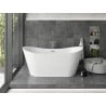 Mexen Montana freistehende Badewanne 180 x 90 cm, weiß, Überlauf Chrom - 52011809000-01