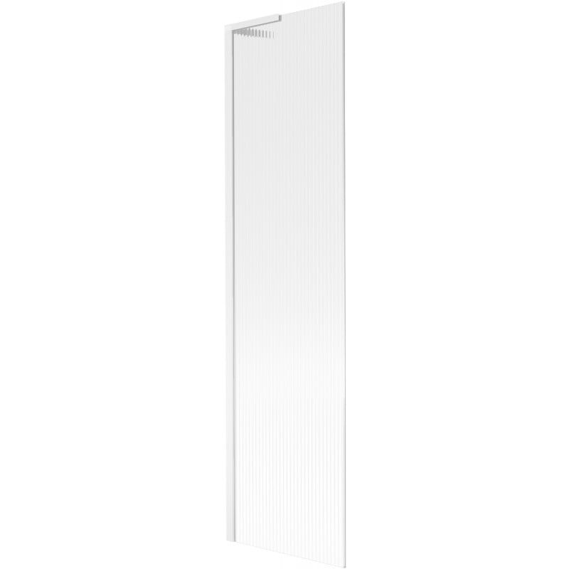 Mexen Next L Badewannenabtrennung 1-flügelig 50 x 150 cm, Streifen, Weiß - 895-050-000-03-09-20