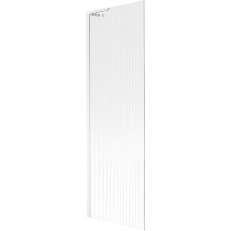 Mexen Next L Badewannen-Faltwand 1-flügelig 60 x 150 cm, Streifen, weiß - 895-060-000-03-09-20