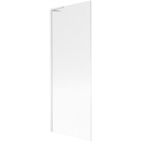 Mexen Next L Badewannenabtrennung 1-flügelig 70 x 150 cm, gestreift, weiß - 895-070-000-03-09-20