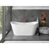 Mexen Montana freistehende Badewanne 180 x 90 cm, weiß, Überlauf Roségold - 52011809000-60