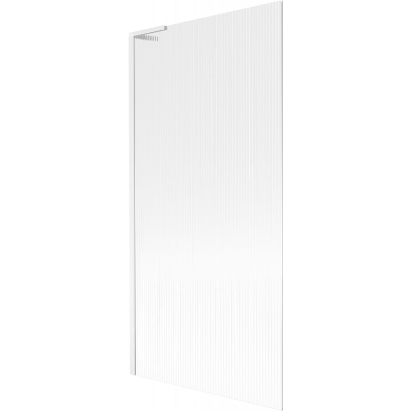 Mexen Next L Badewannenfaltwand 1-flügelig 90 x 150 cm, Streifen, Weiß - 895-090-000-03-09-20