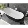 Mexen Montana freistehende Badewanne 180 x 90 cm, weiß/schwarz, weißer Überlauf - 52011809075-20