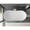 Mexen Montana freistehende Badewanne 180 x 90 cm, weiß/schwarz, weißer Überlauf - 52011809075-20