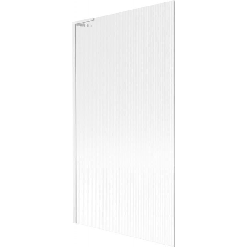 Mexen Next L Badewannenfaltwand 1-flügelig 100 x 150 cm, Streifen, weiß - 895-100-000-03-09-20